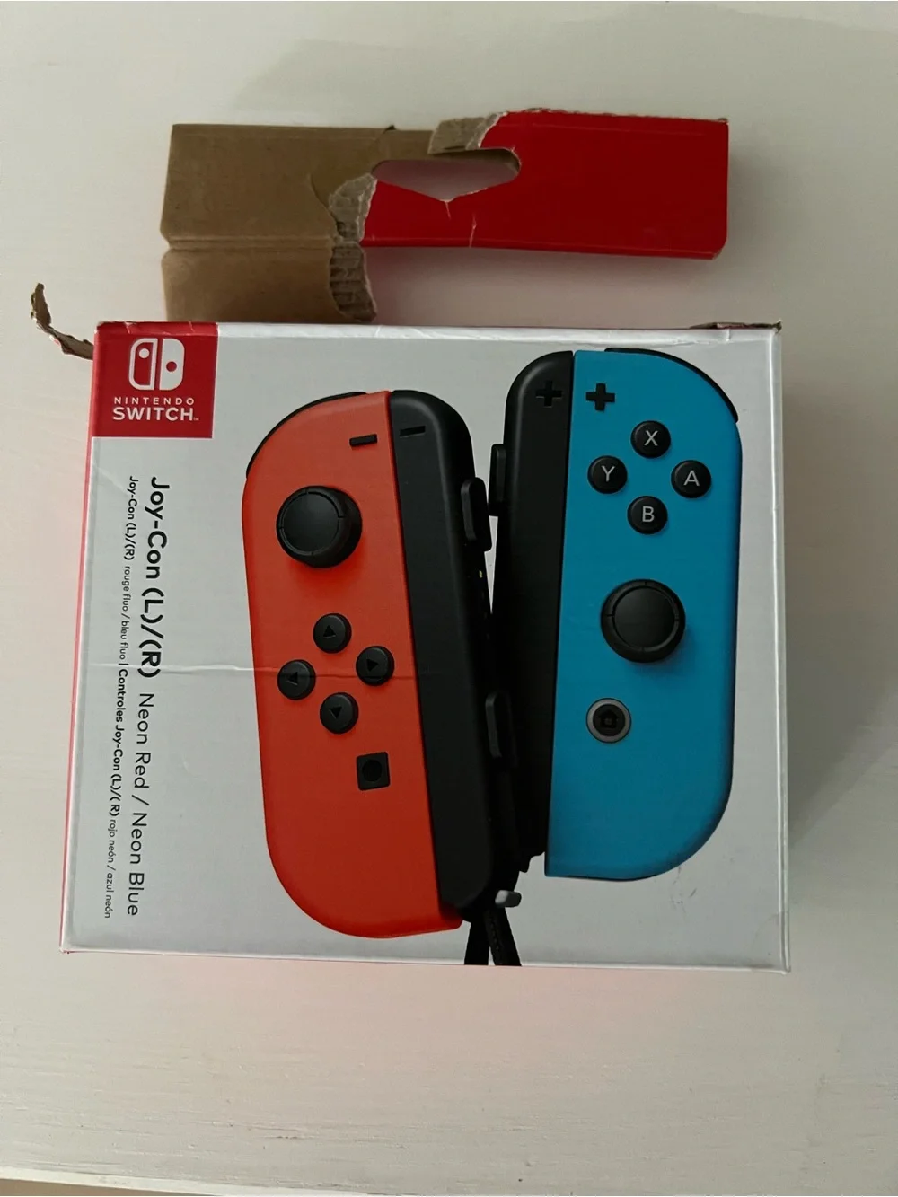 New in Box Nintendo Neon Red and Neon Blue Joy-Con Controller